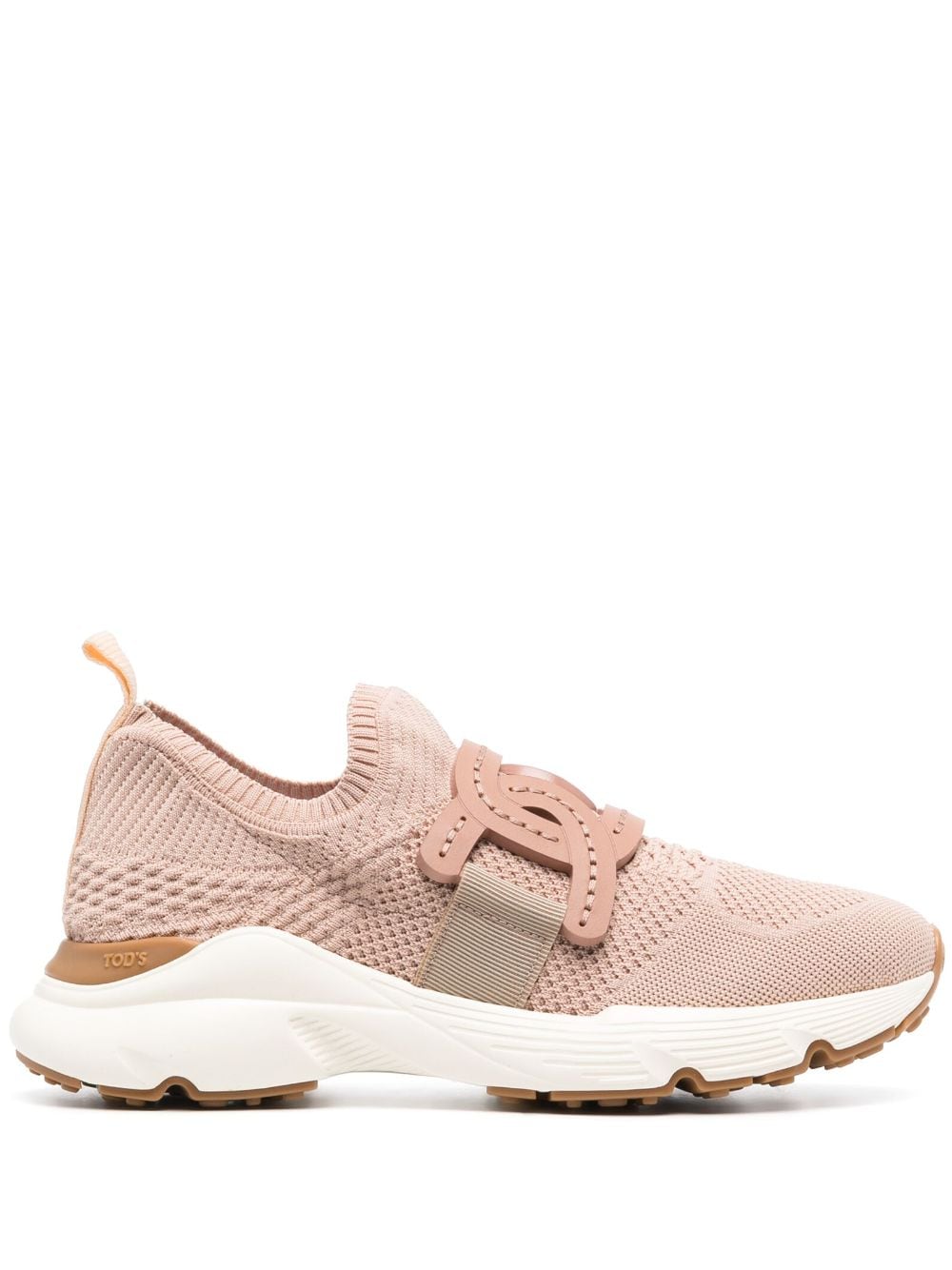 Tod's chain-embellished woven sneakers - Pink von Tod's