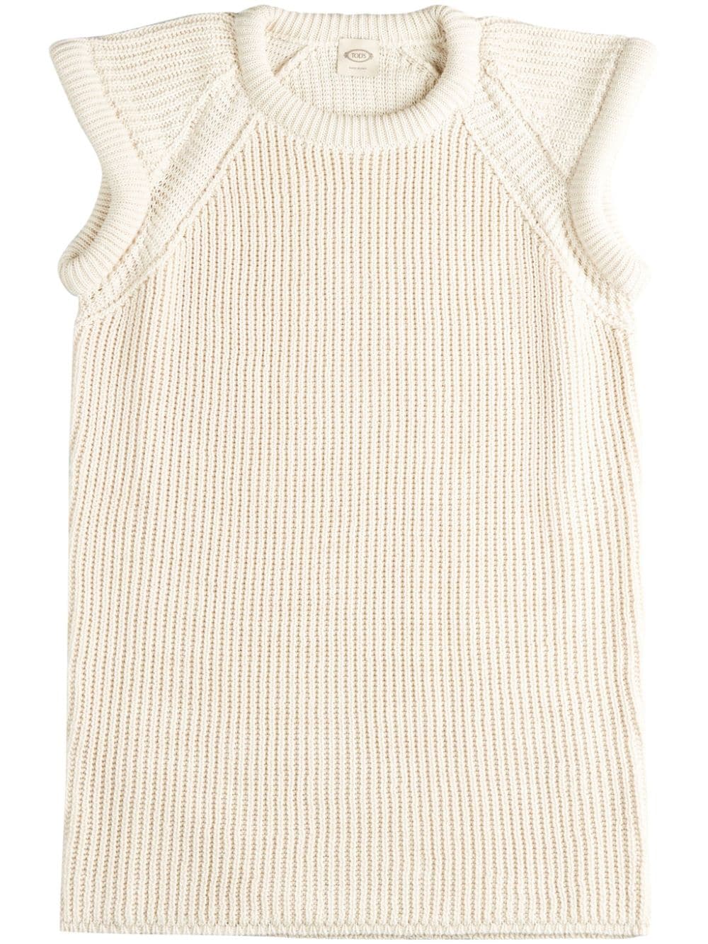 Tod's knitted cotton top - White von Tod's