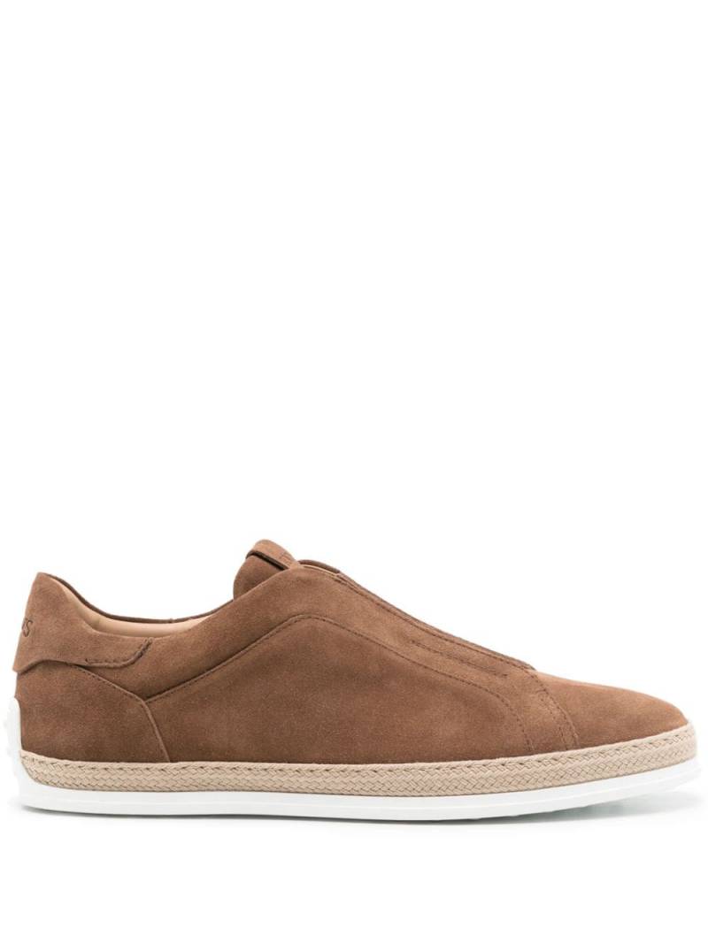 Tod's laceless suede sneakers - Brown von Tod's