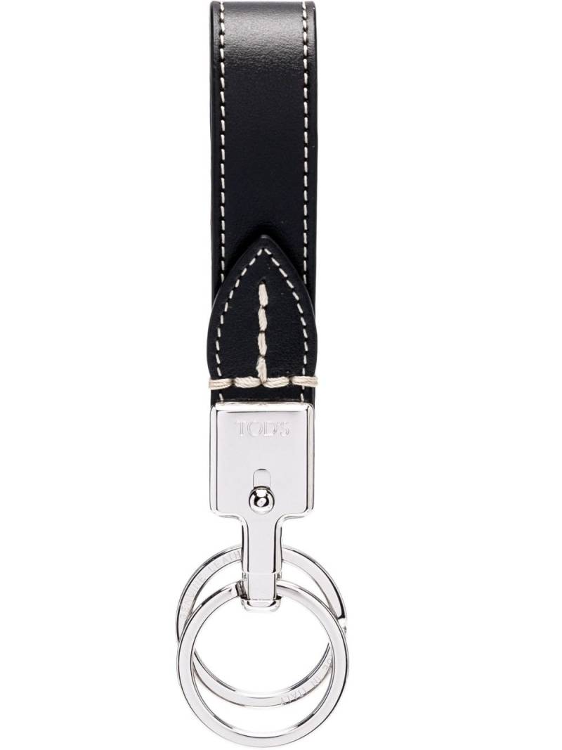 Tod's leather key-chain - Black von Tod's