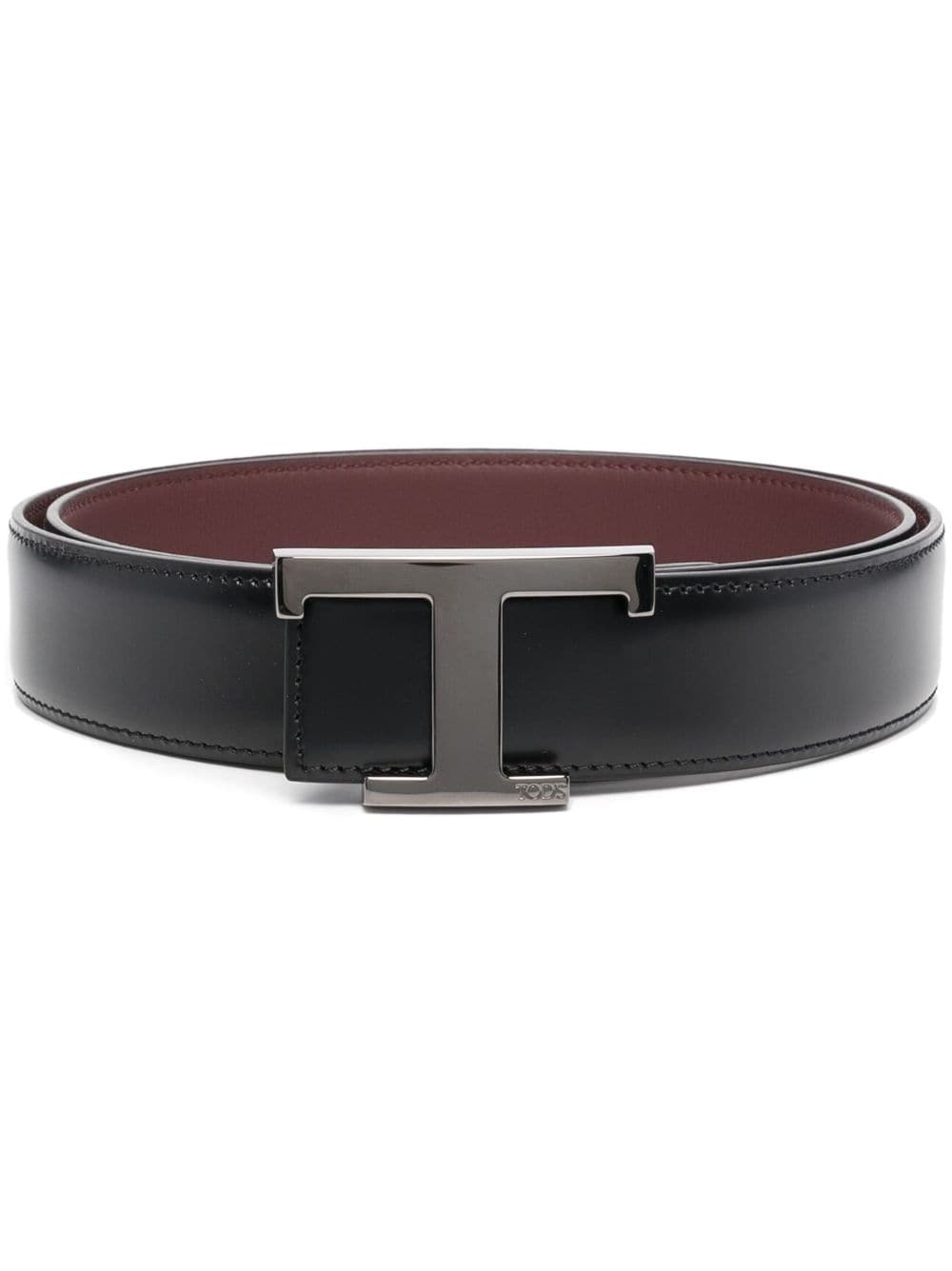 Tod's leather logo lettering belt - Black von Tod's