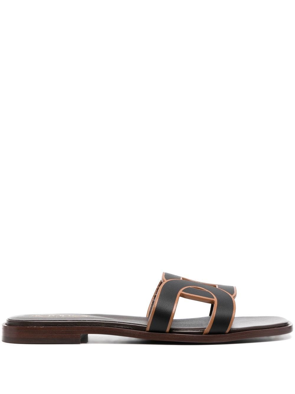 Tod's leather logo strap sandals - Black von Tod's