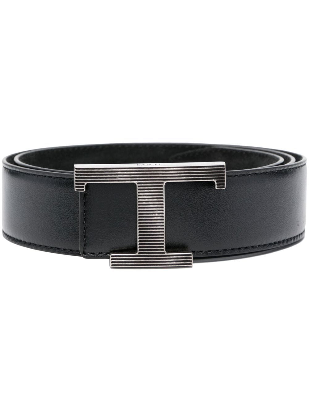 Tod's logo-buckle leather belt - Black von Tod's