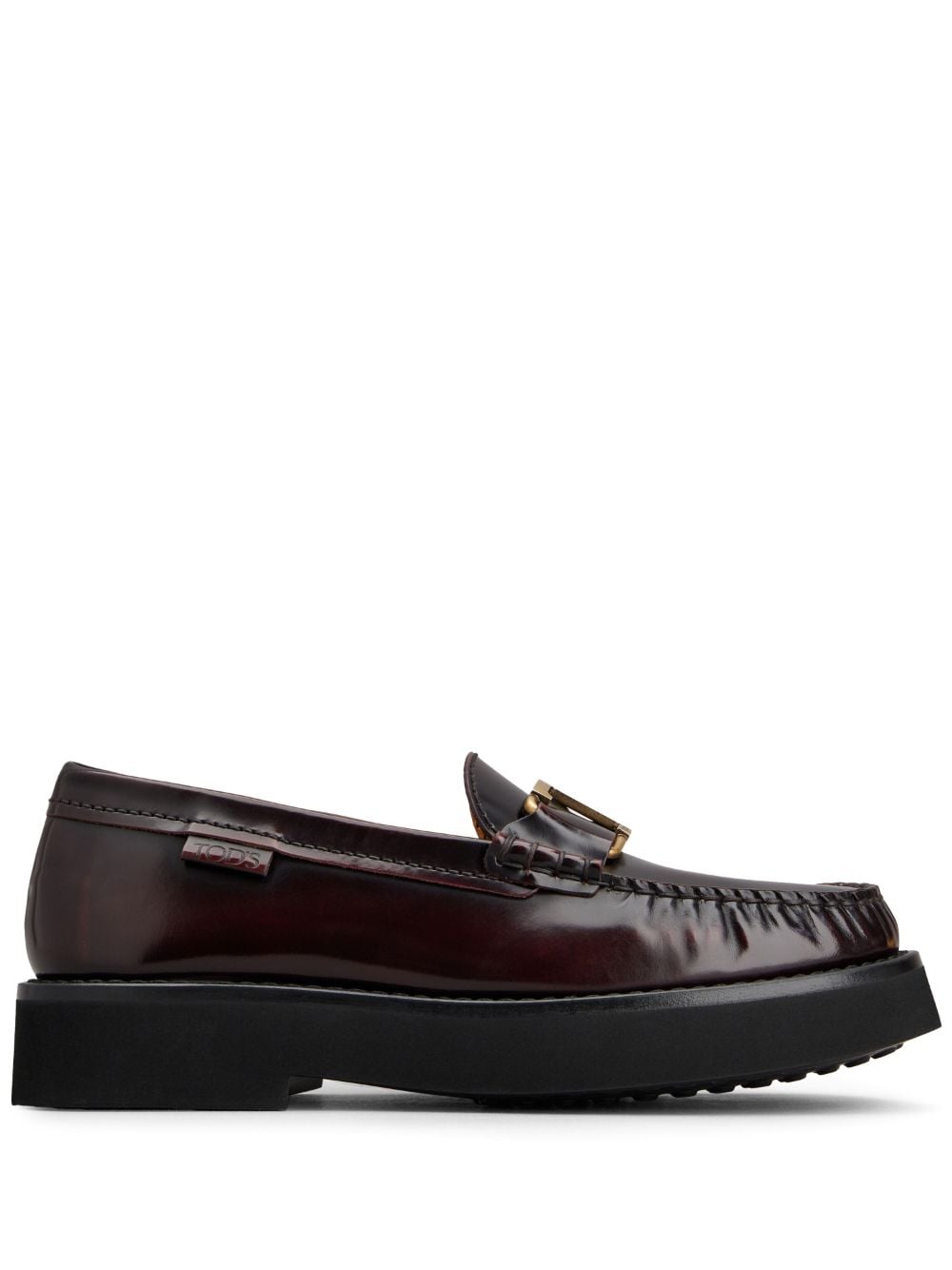 Tod's logo-buckle leather loafers - Brown von Tod's