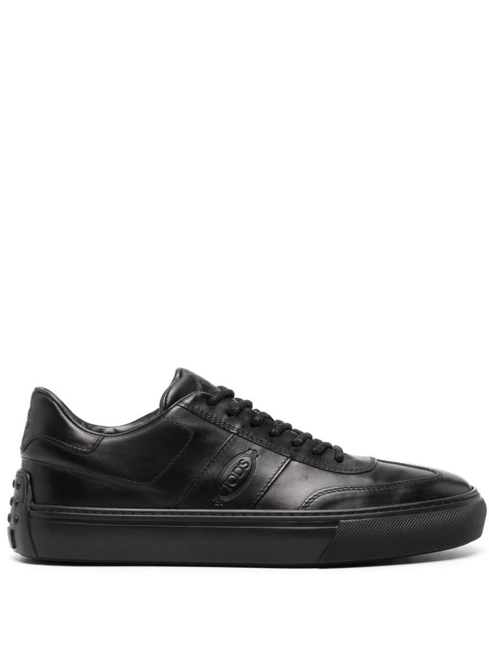 Tod's logo-debossed leather sneakers - Black von Tod's