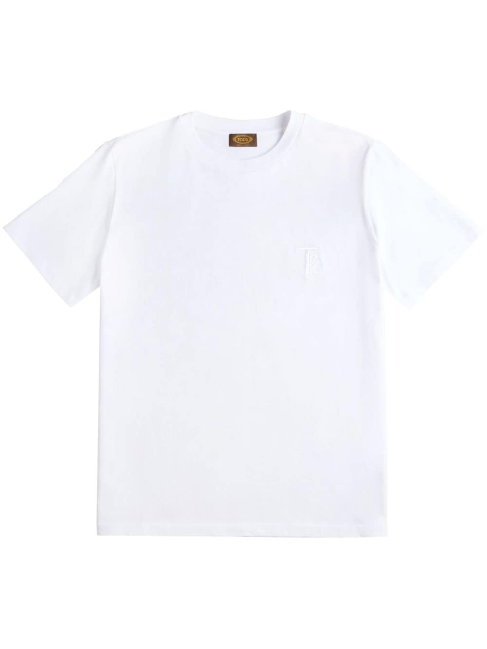 Tod's logo-embroidered cotton T-shirt - White von Tod's