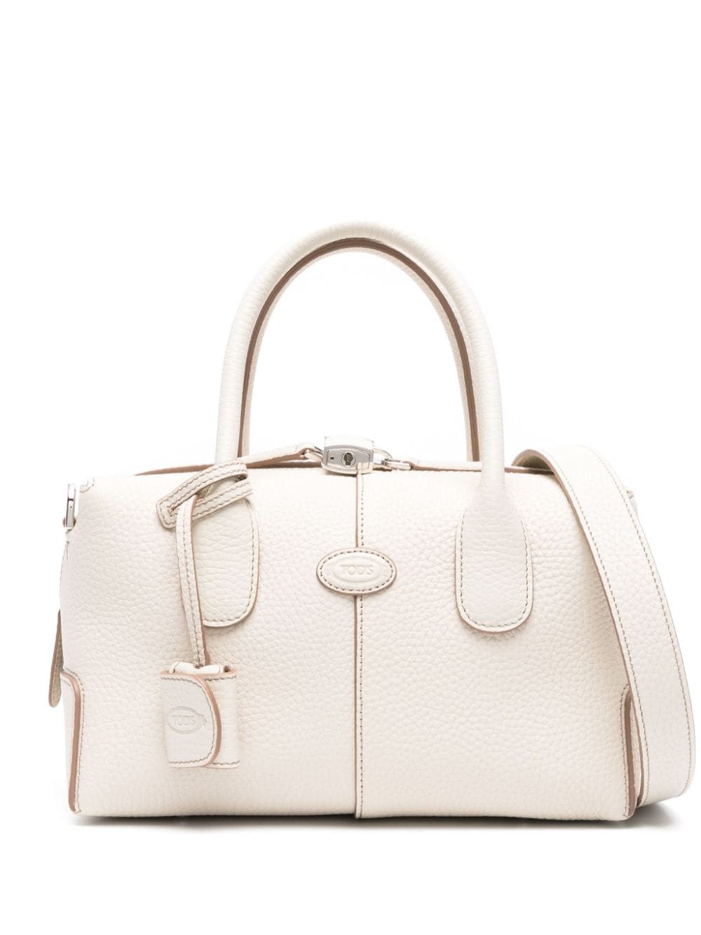 Tod's logo-patch leather tote bag - Neutrals von Tod's