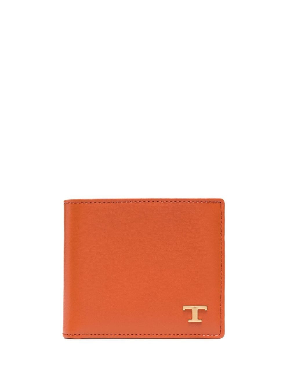 Tod's logo-plaque folding wallet - Orange von Tod's