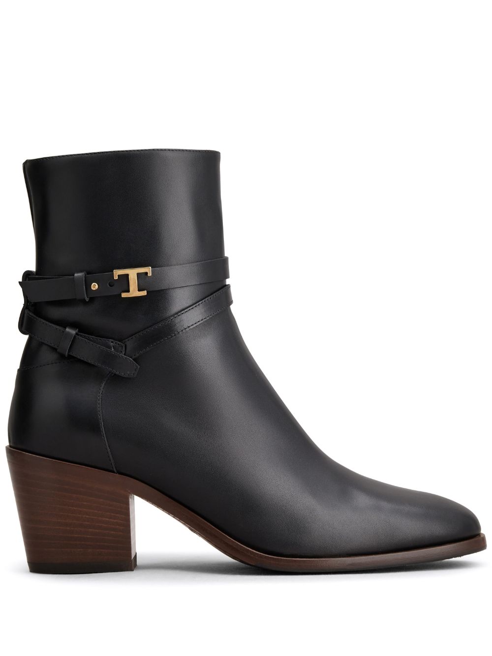 Tod's logo-plaque leather boots - Black von Tod's