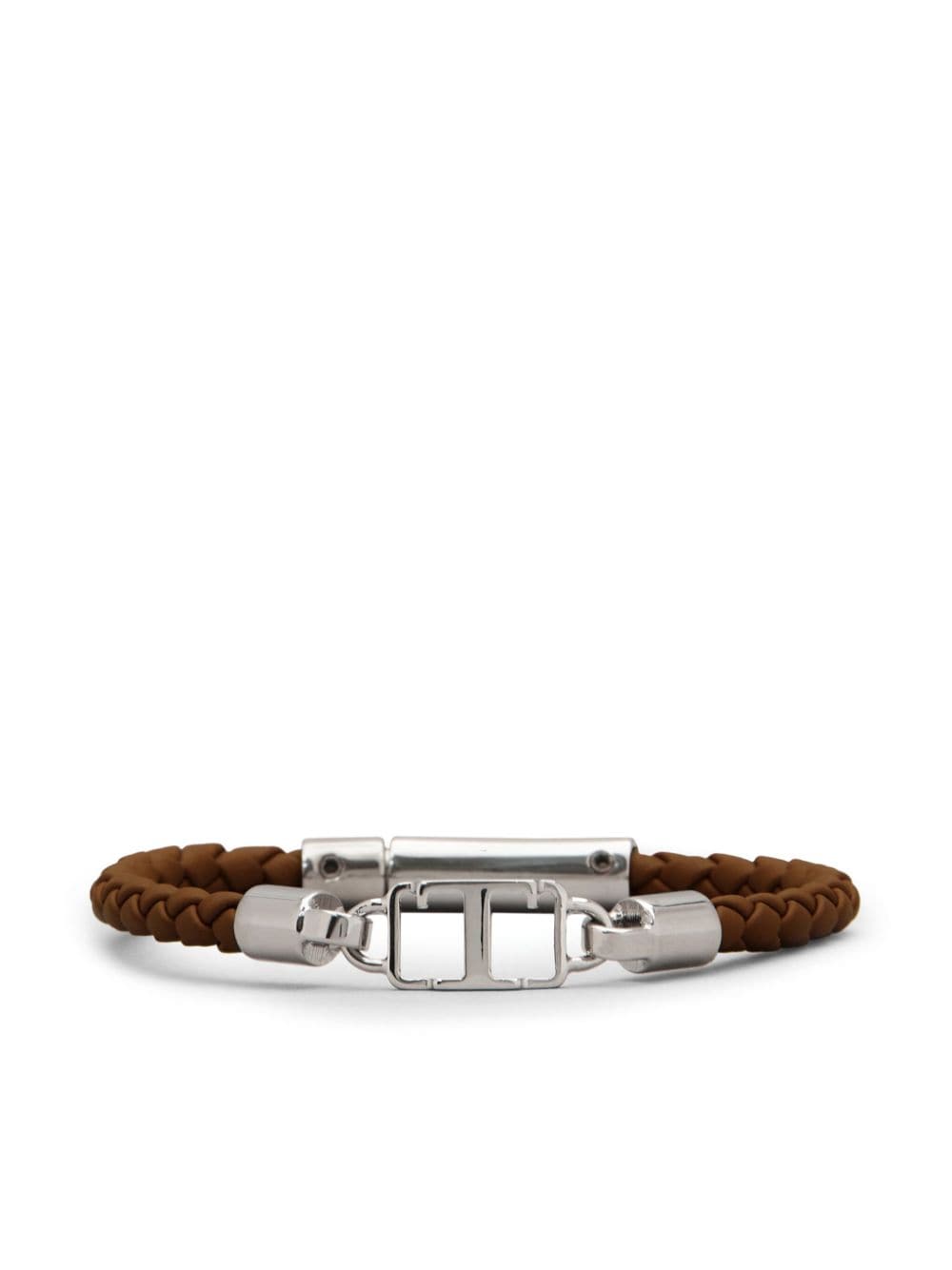 Tod's logo-plaque leather bracelet - Brown von Tod's