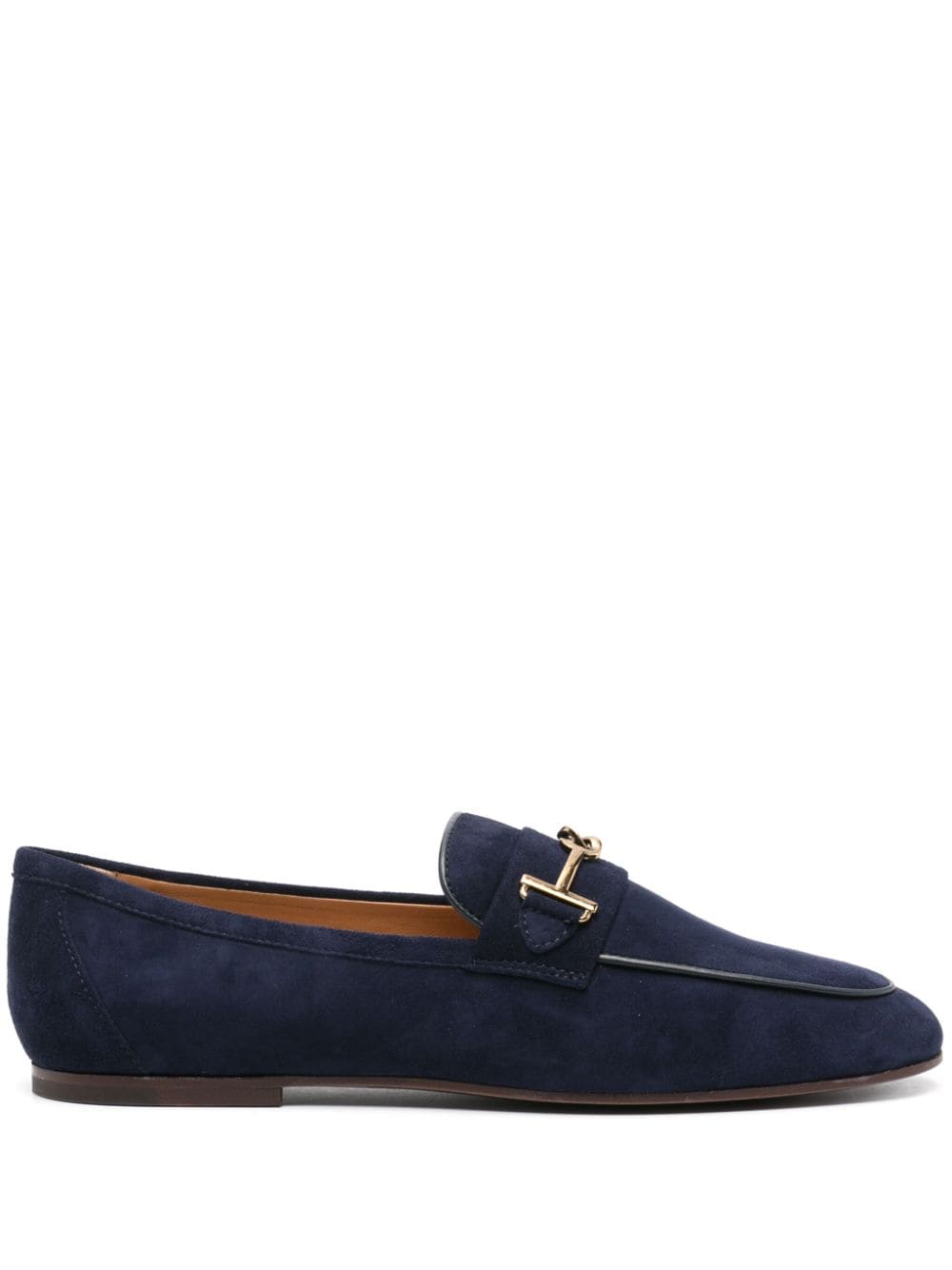 Tod's logo-plaque leather loafers - Blue von Tod's