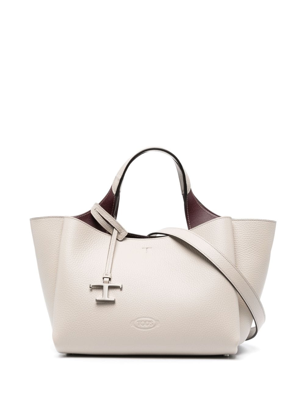 Tod's logo-plaque leather tote bag - Grey von Tod's