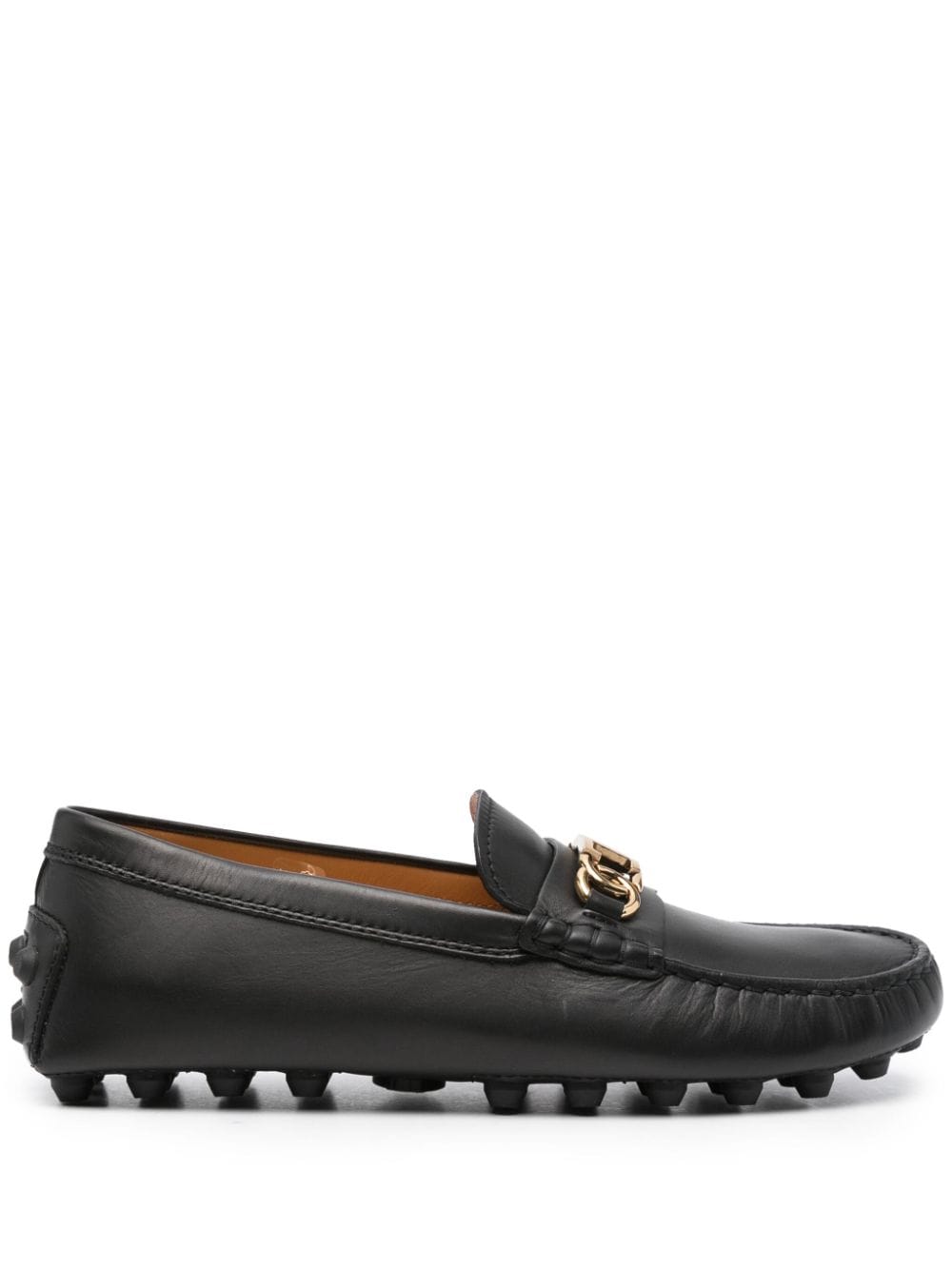 Tod's logo-plaque loafers - Black von Tod's