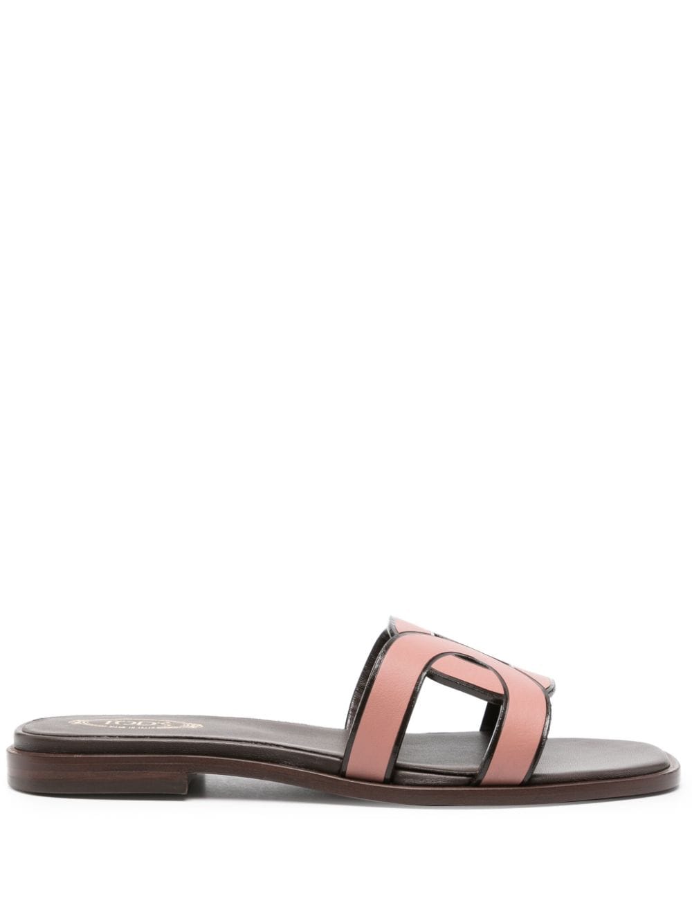Tod's logo-strap slide sandals - Brown von Tod's