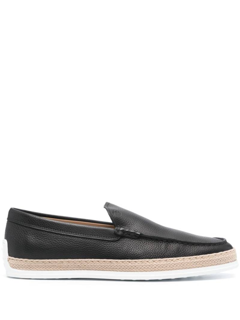 Tod's panelled leather loafers - Black von Tod's