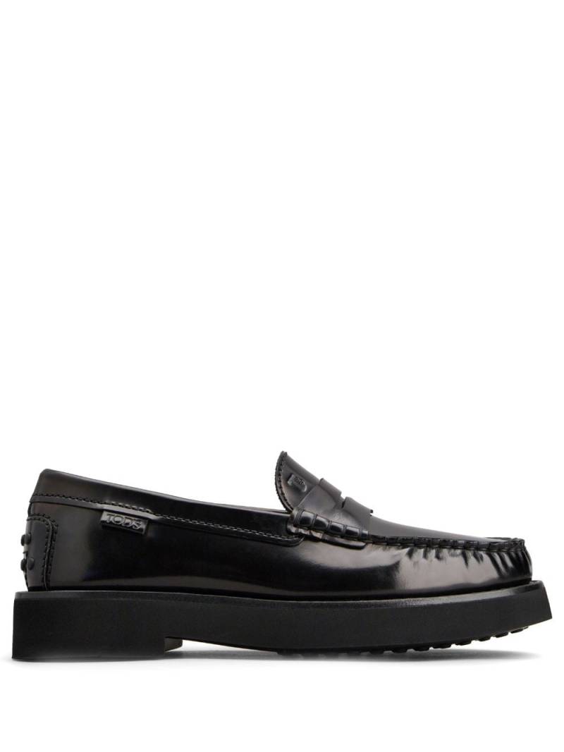 Tod's penny-slot leather loafers - Black von Tod's
