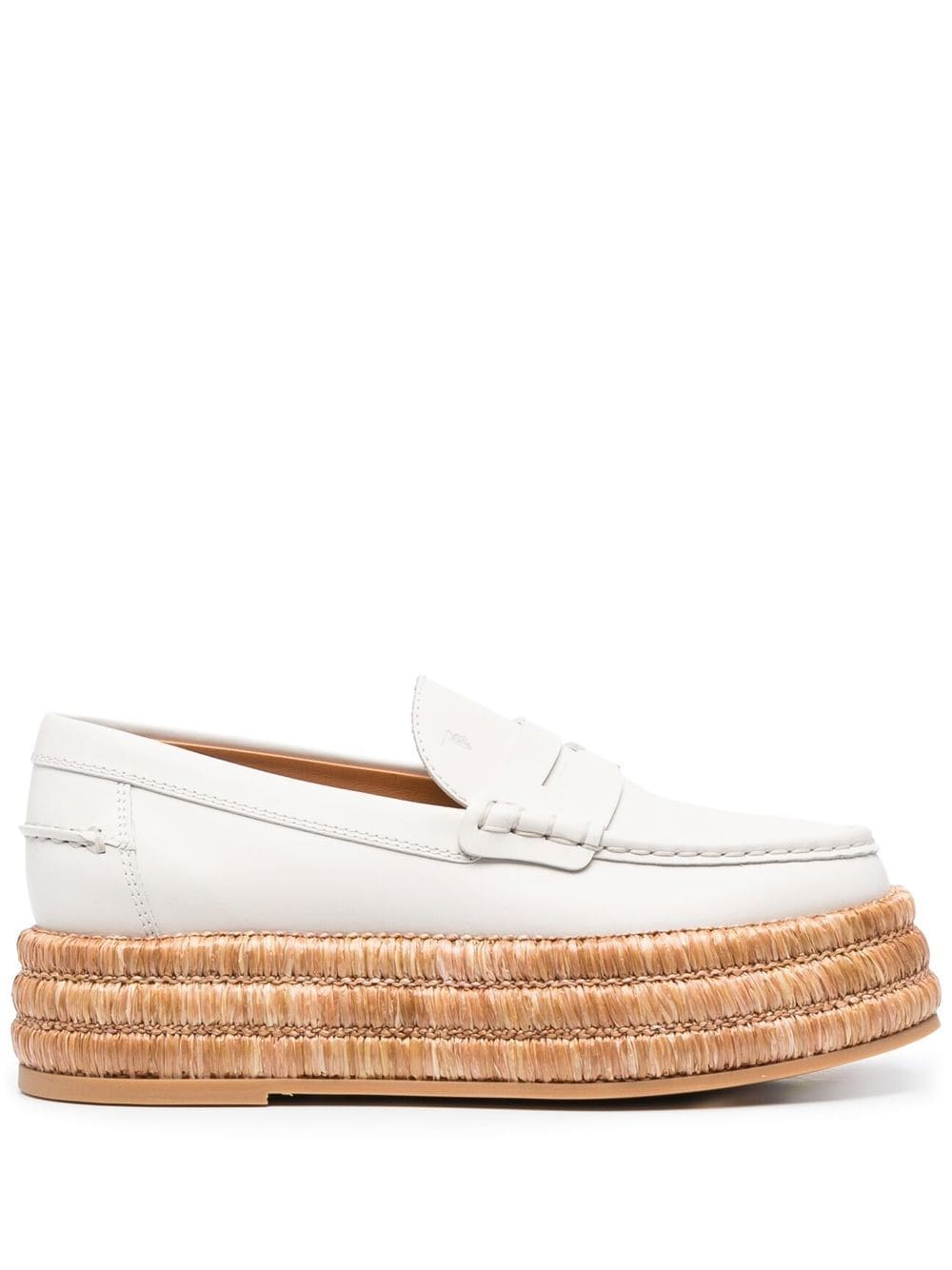 Tod's platform leather loafers - Neutrals von Tod's