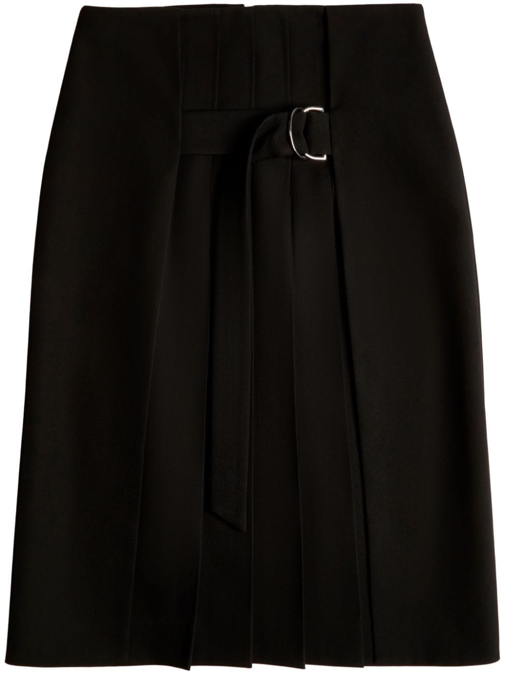 Tod's pleated belted wool skirt - Black von Tod's