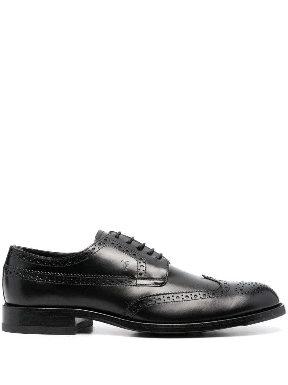 Tod's polished-finish lace-up brogues - Black von Tod's