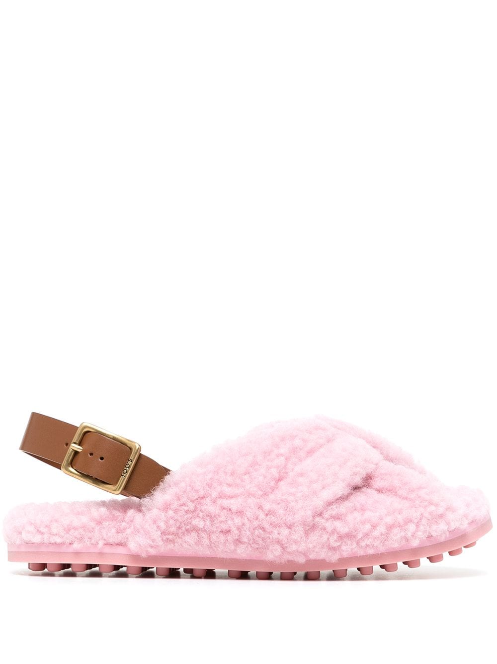 Tod's slingback shearling sandals - Pink von Tod's