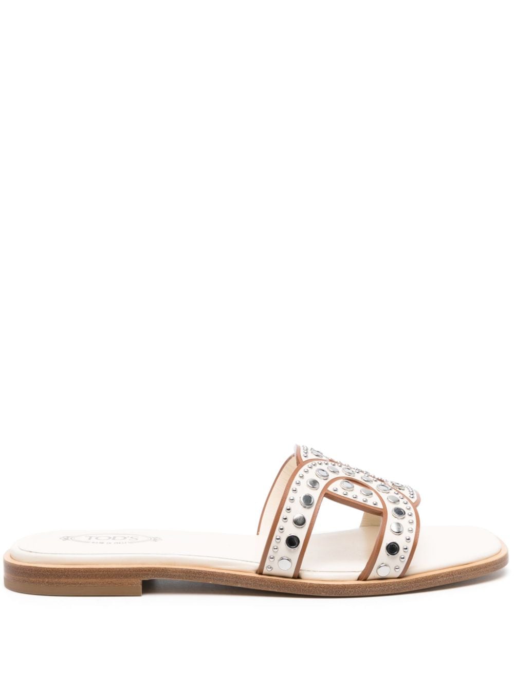 Tod's studded leather sandals - Neutrals von Tod's