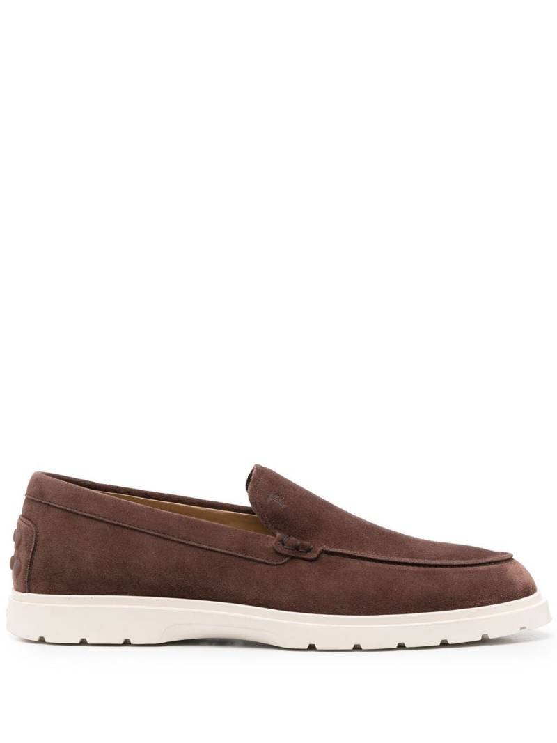 Tod's suede almond-toe loafers - Brown von Tod's