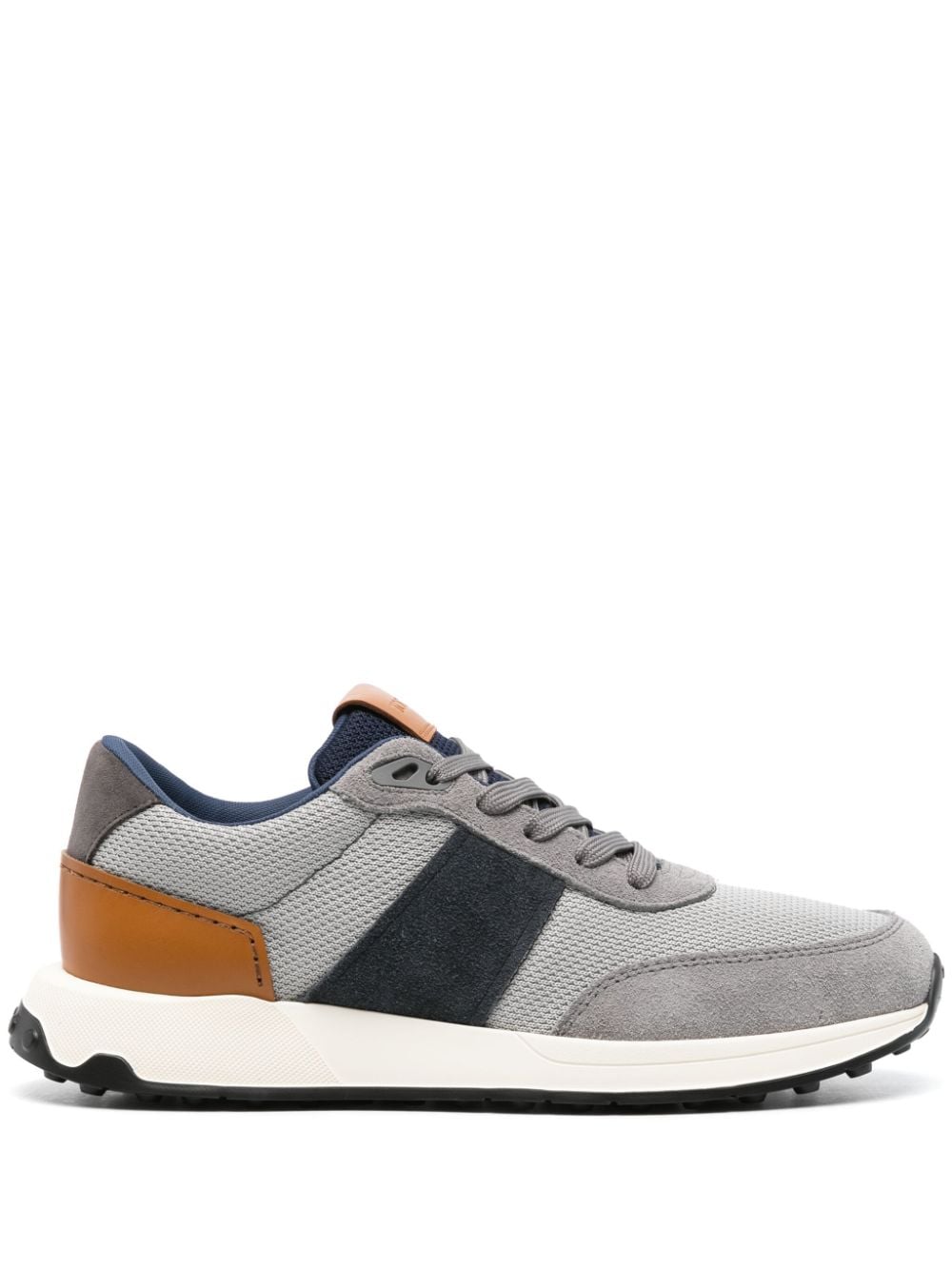 Tod's suede-panel ribbed sneakers - Grey von Tod's