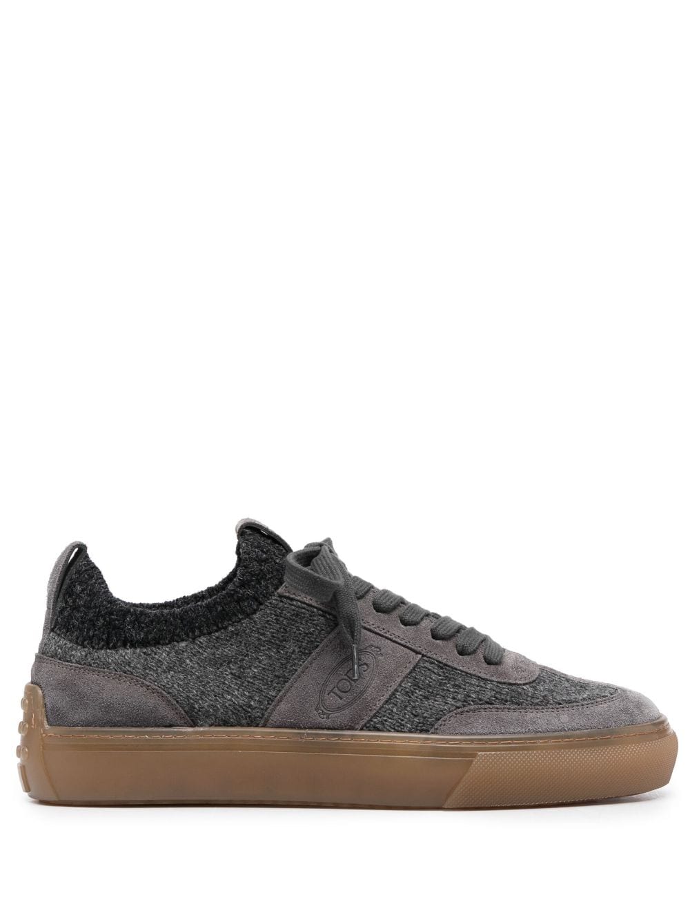 Tod's suede panelled low-top sneakers - Grey von Tod's