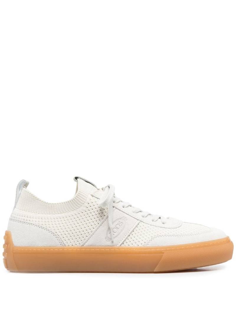 Tod's suede-panelled low-top sneakers - White von Tod's