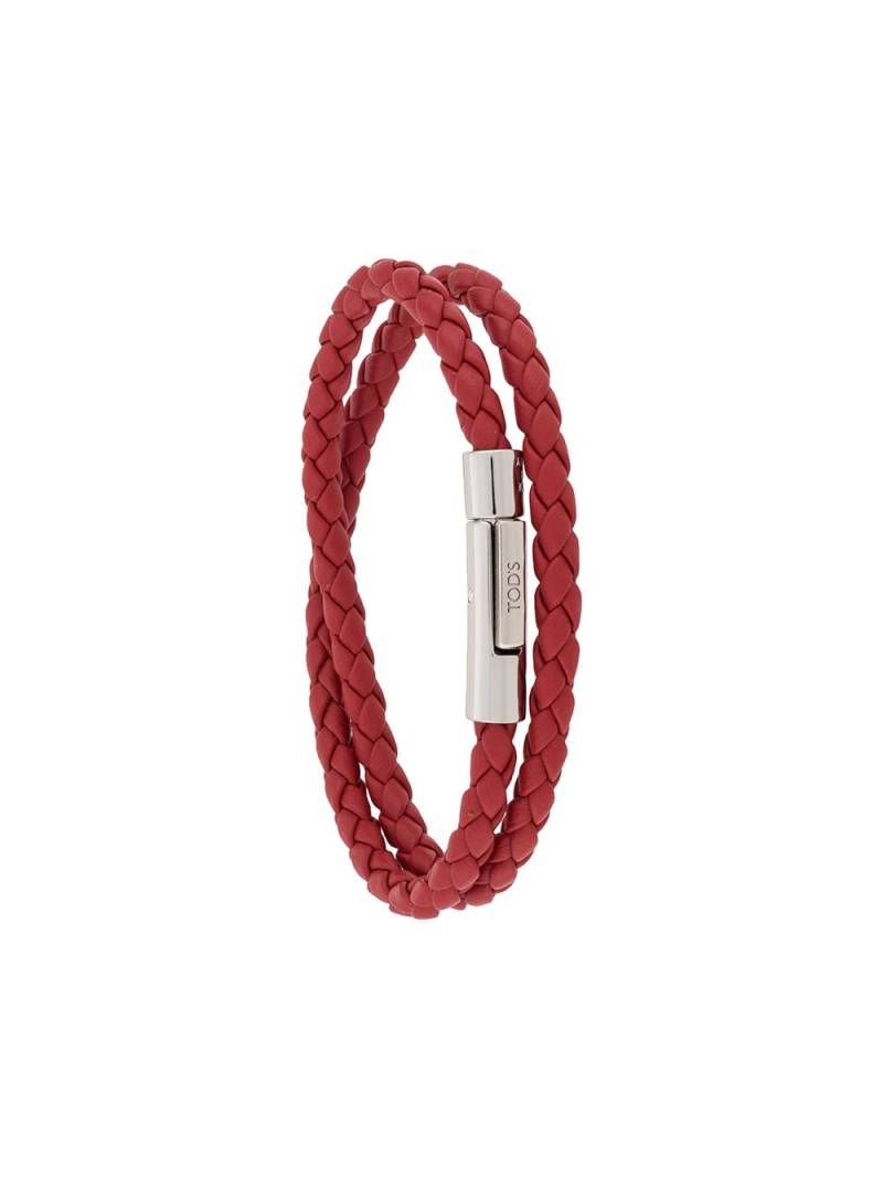 Tod's woven strap bracelet - Red von Tod's