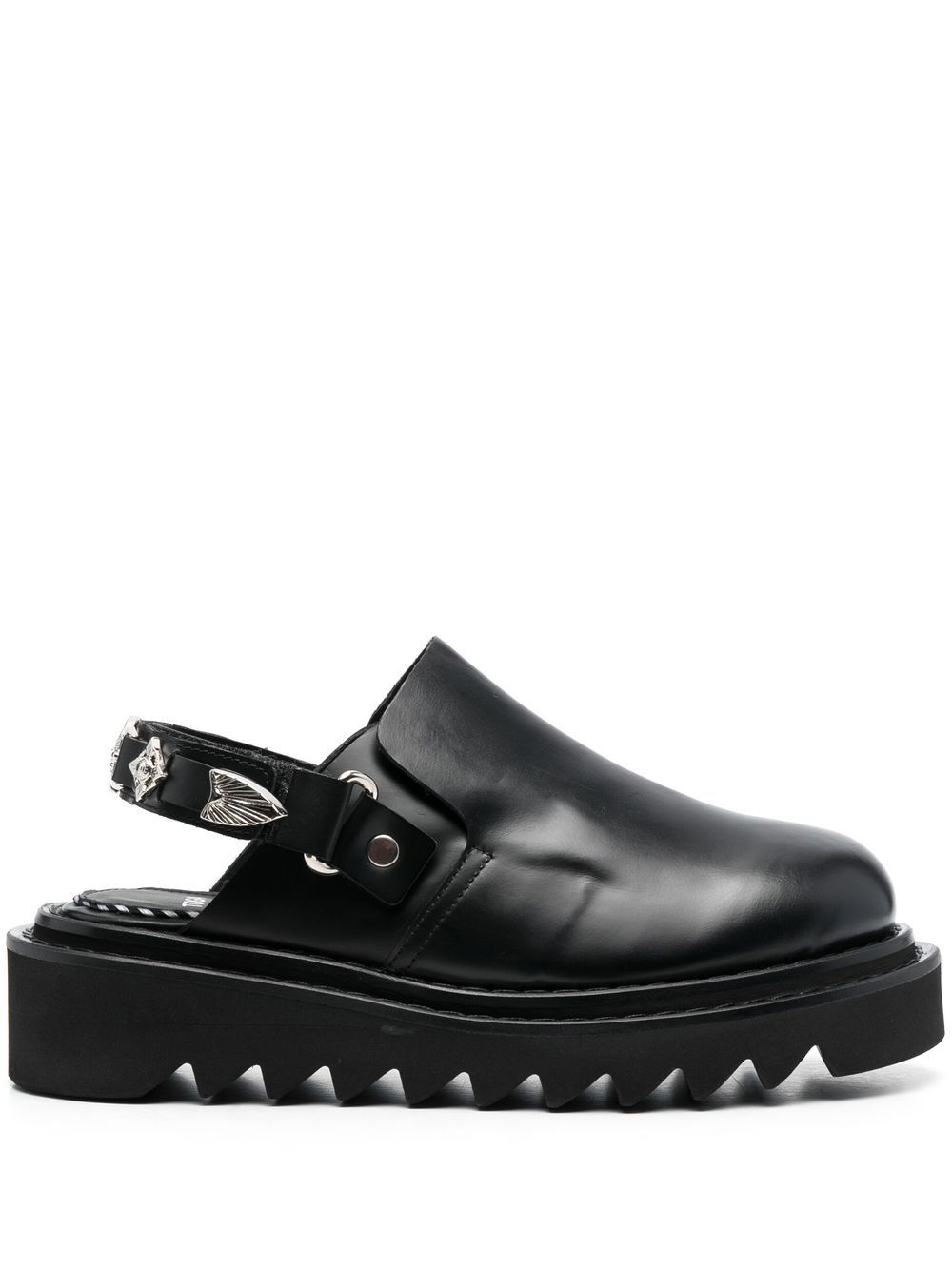 Toga Pulla buckled ankle-strap flat mules - Black von Toga Pulla