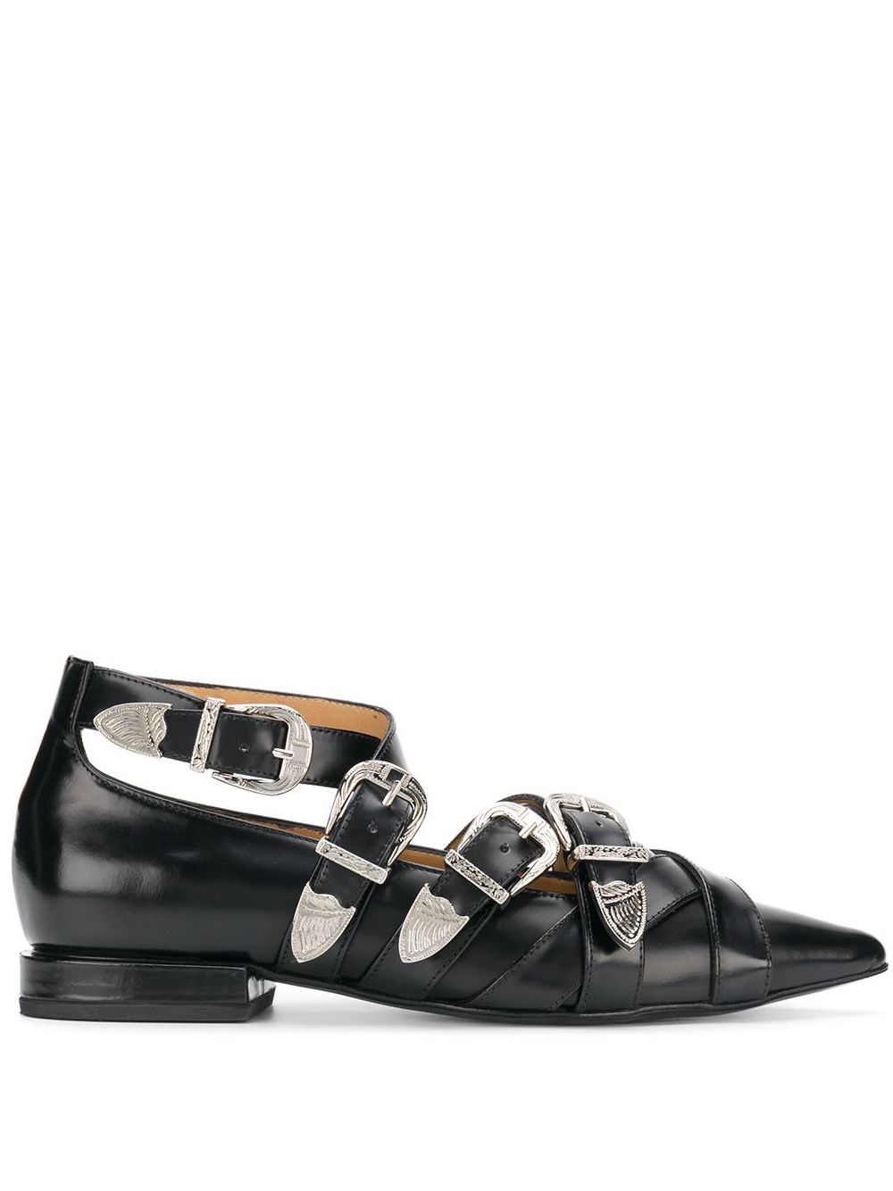 Toga Pulla buckled pointed loafers - Black von Toga Pulla