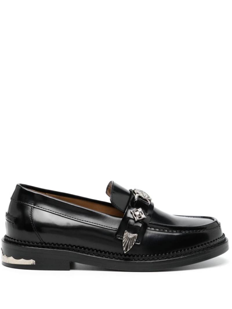 Toga Pulla round-toe leather loafers - Black von Toga Pulla