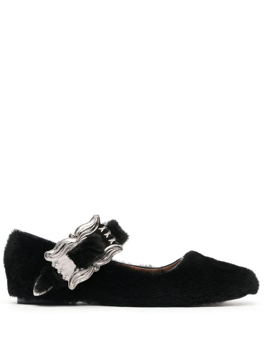 Toga Pulla silver-buckle-ballet-flats - Black von Toga Pulla