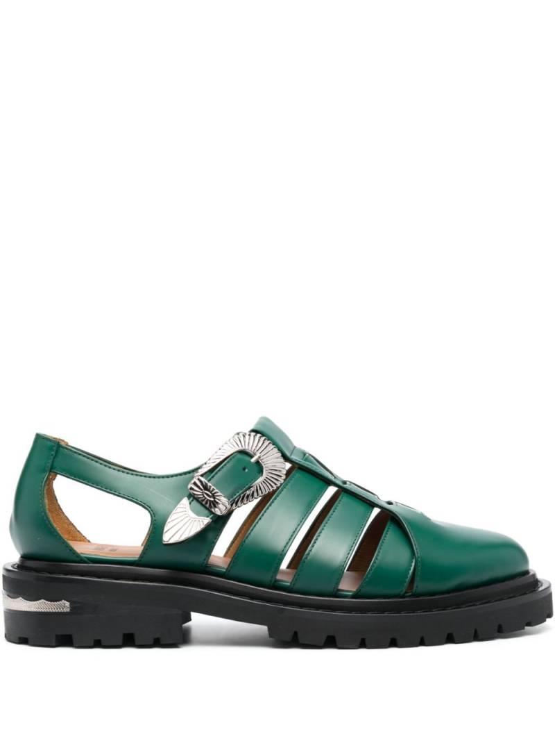 Toga Virilis cut-out leather sandals - Green von Toga Virilis