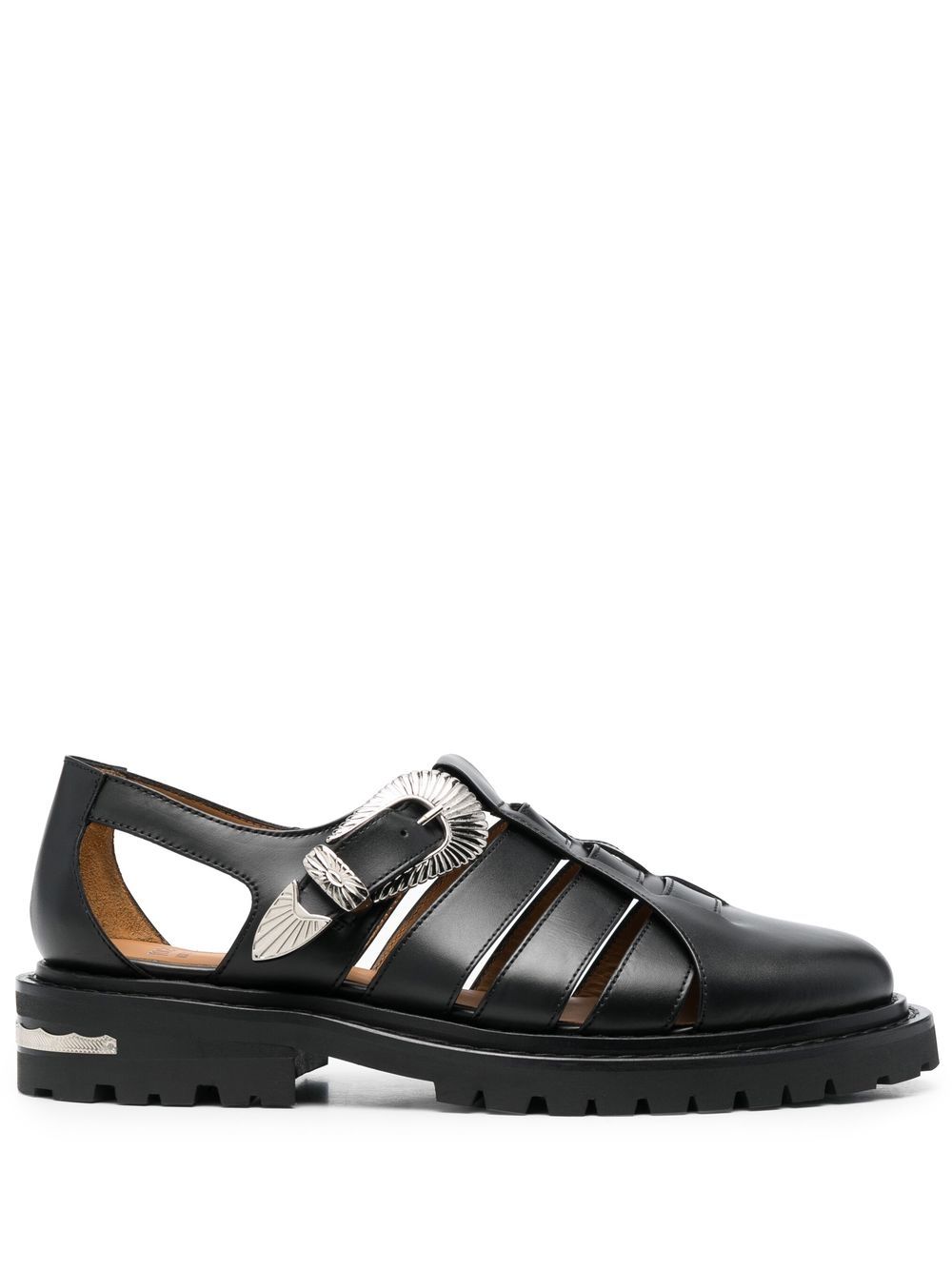 Toga Virilis embossed-buckle detail sandals - Black von Toga Virilis