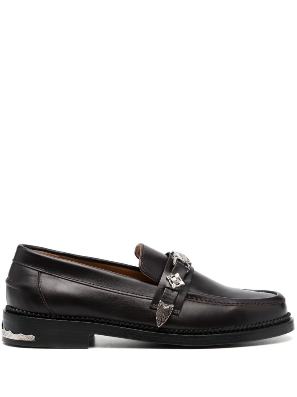 Toga Virilis logo-engraved leather loafers - Brown von Toga Virilis