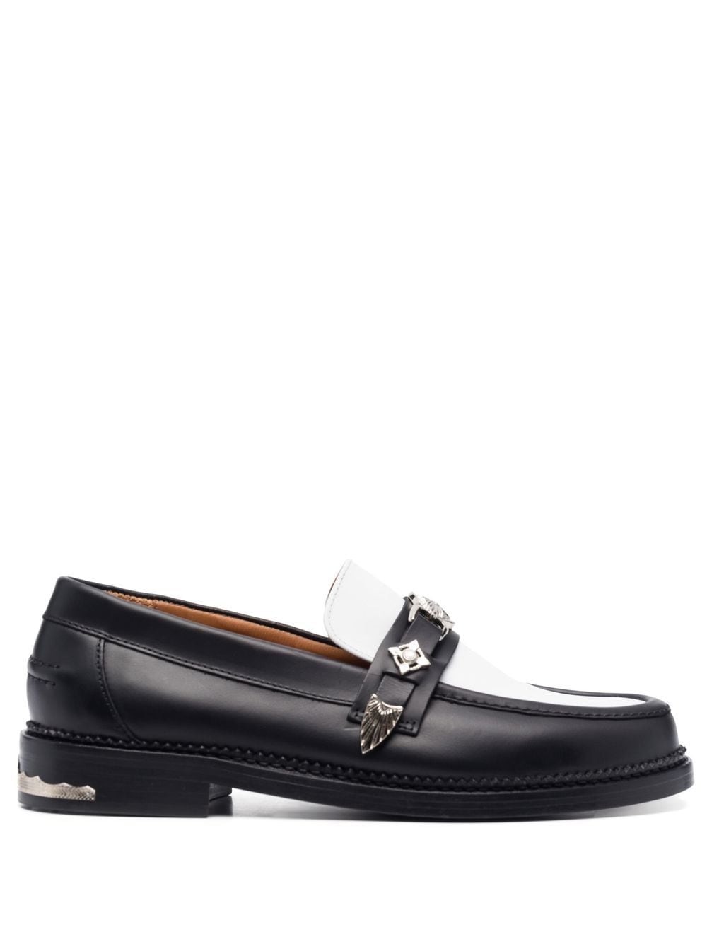 Toga Virilis plaque-detailing two-tone loafers - Black von Toga Virilis