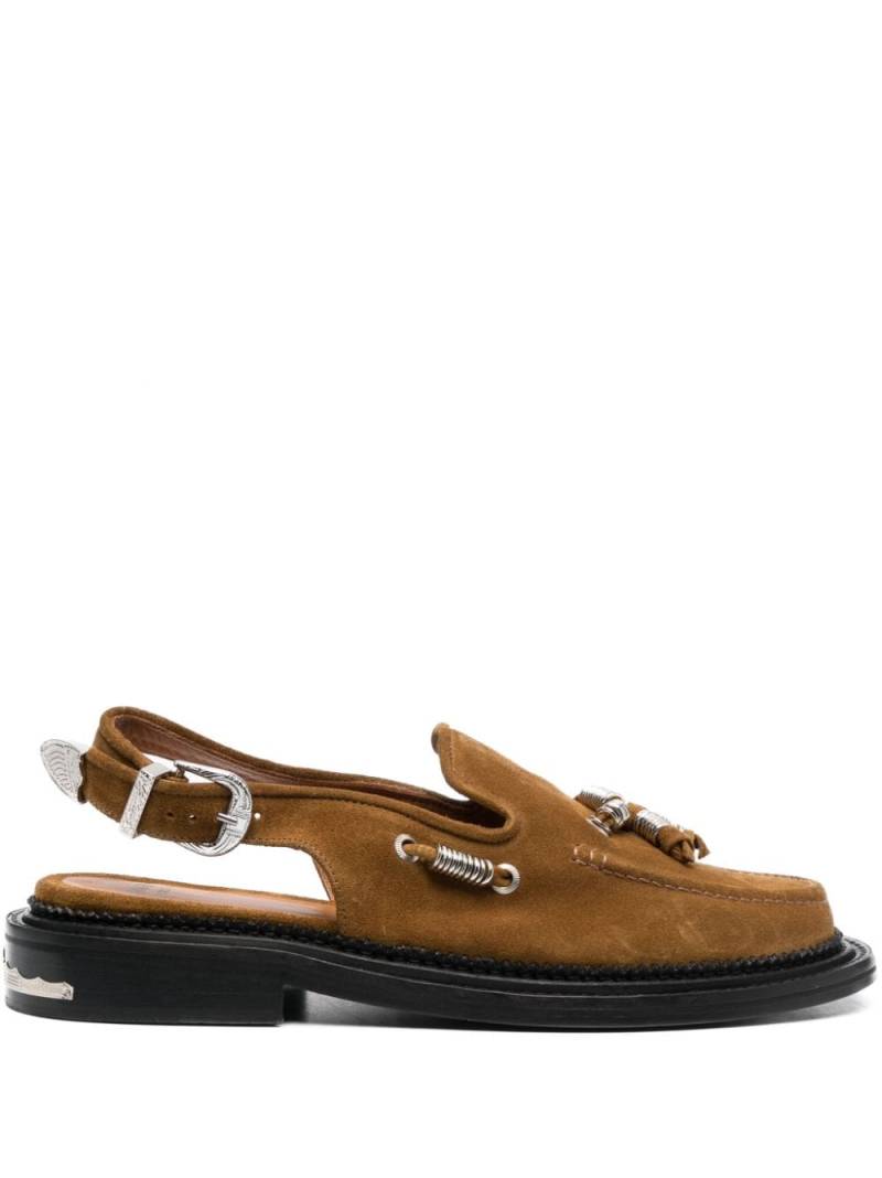 Toga Virilis sling-back leather loafers - Brown von Toga Virilis