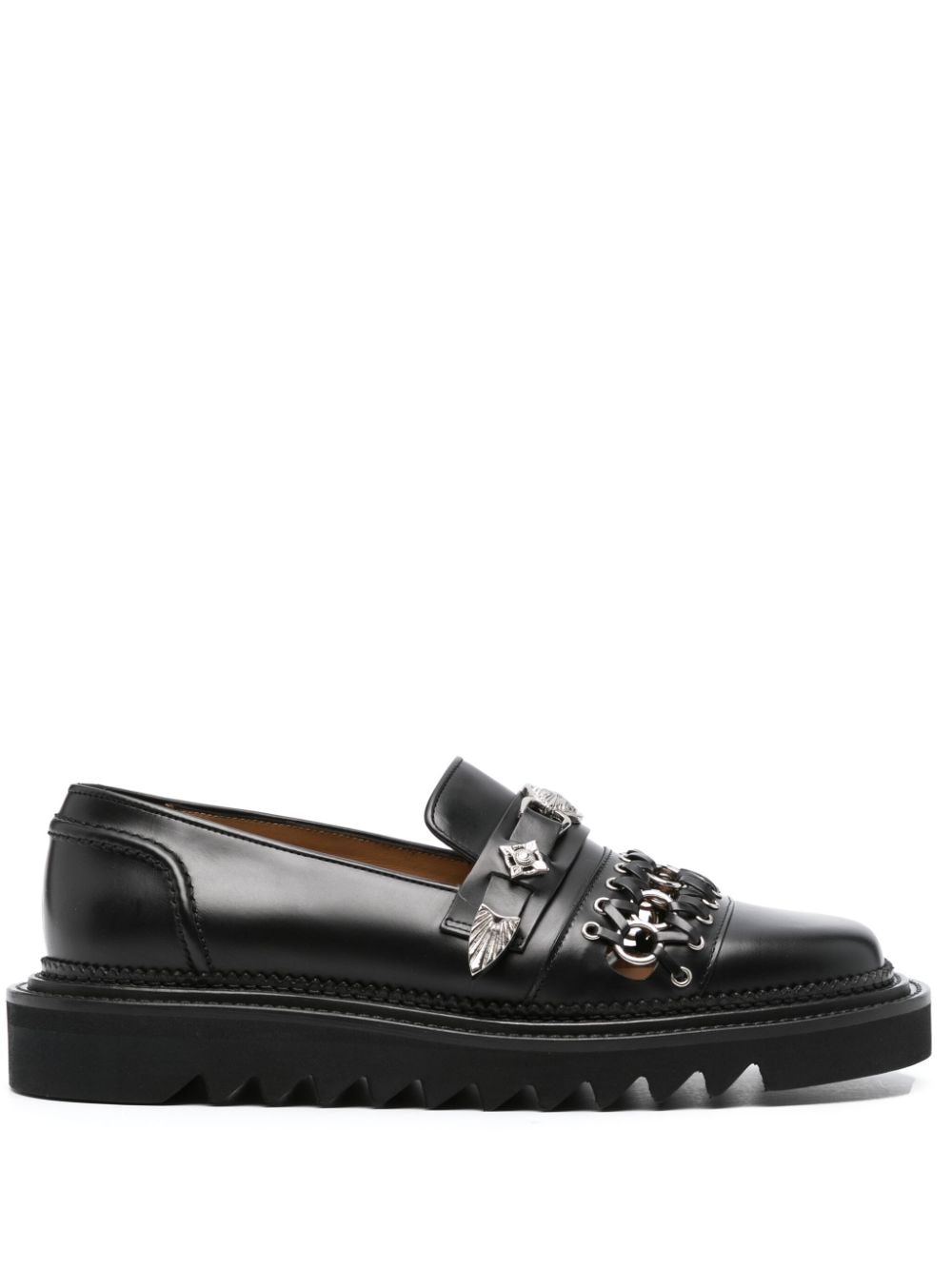 Toga Virilis stud-embellished leather loafers - Black von Toga Virilis