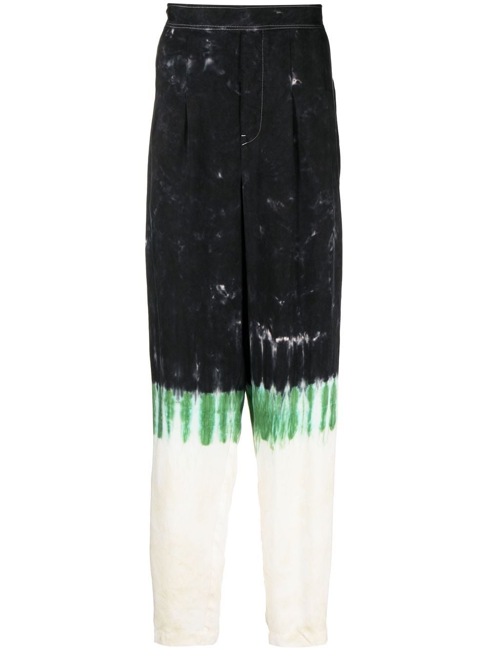 Toga Virilis tie-dye print straight-leg trousers - Black von Toga Virilis