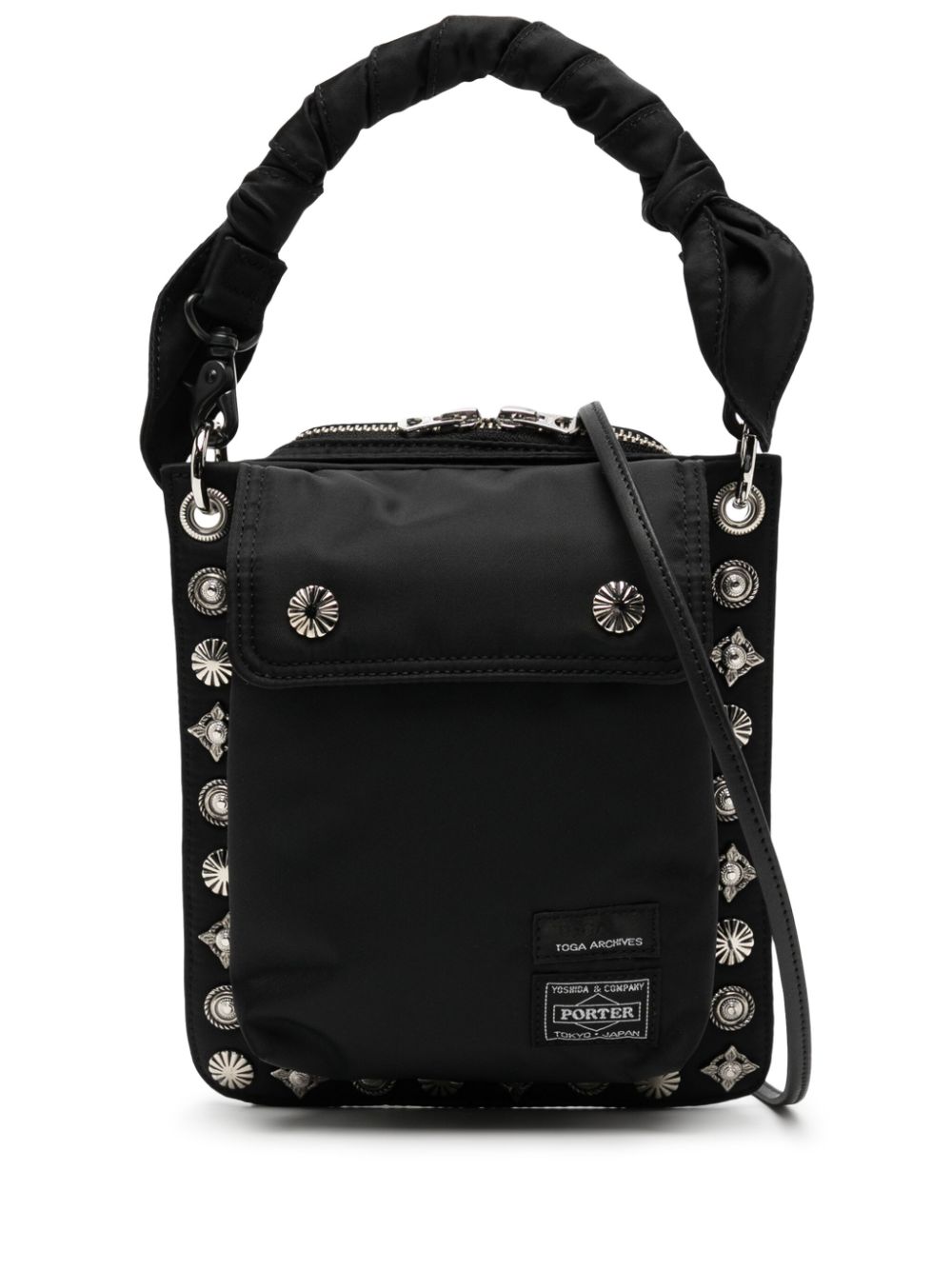 Toga Virilis x Porter stud-embellishment shoulder bag - Black von Toga Virilis