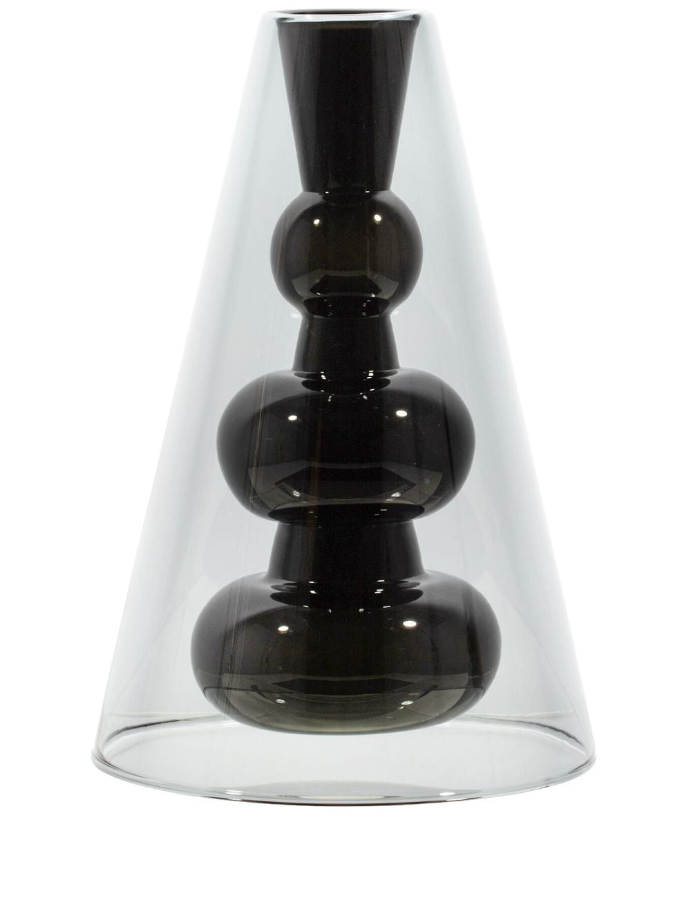 Tom Dixon Bump vase cone - Black von Tom Dixon