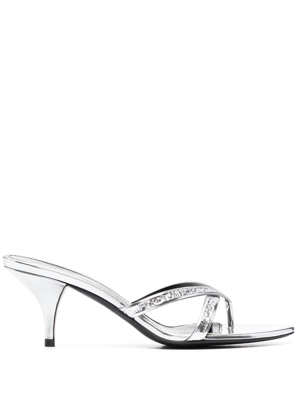 TOM FORD metallic leather mules - Silver von TOM FORD