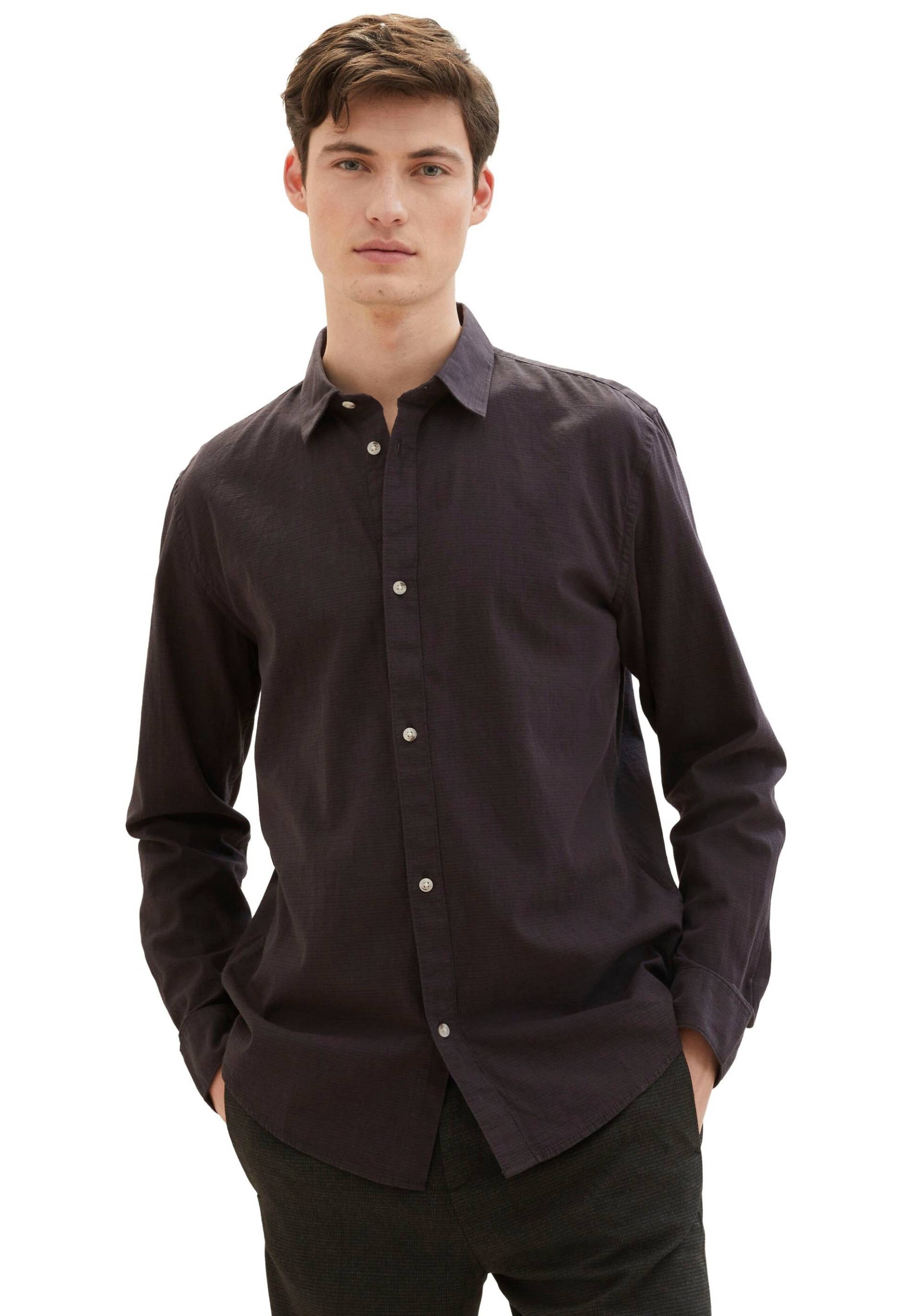 TOM TAILOR Denim Langarmhemd, mit Knopfleiste und Struktur-Optik TOM TAILOR Denim Langarmhemd, mit Knopfleiste und Struktur-Optik von Tom Tailor Denim