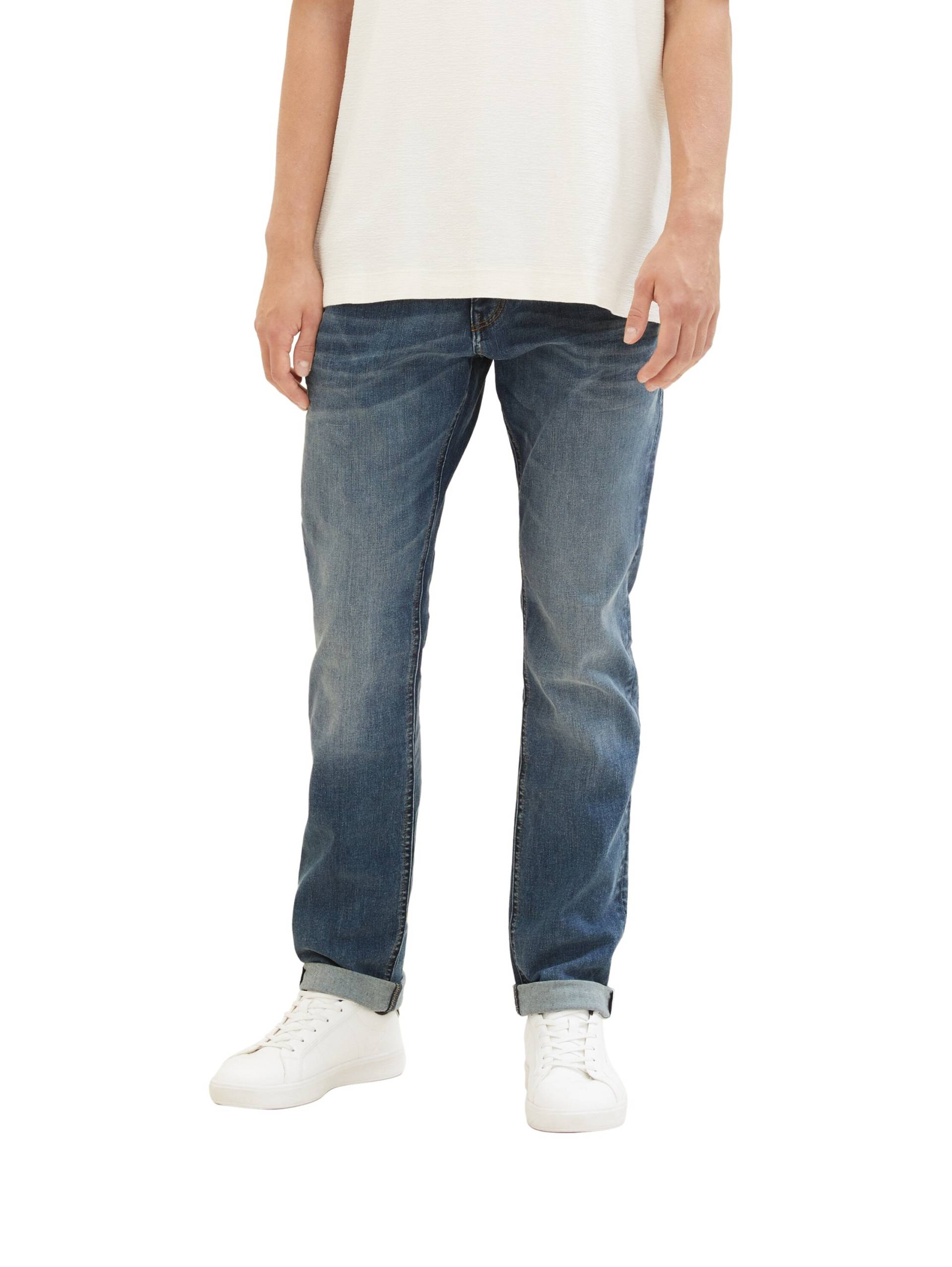 TOM TAILOR Denim 5-Pocket-Jeans »AEDAN Straight«, mit Kontrastnähten und Stretch-Anteil von Tom Tailor Denim