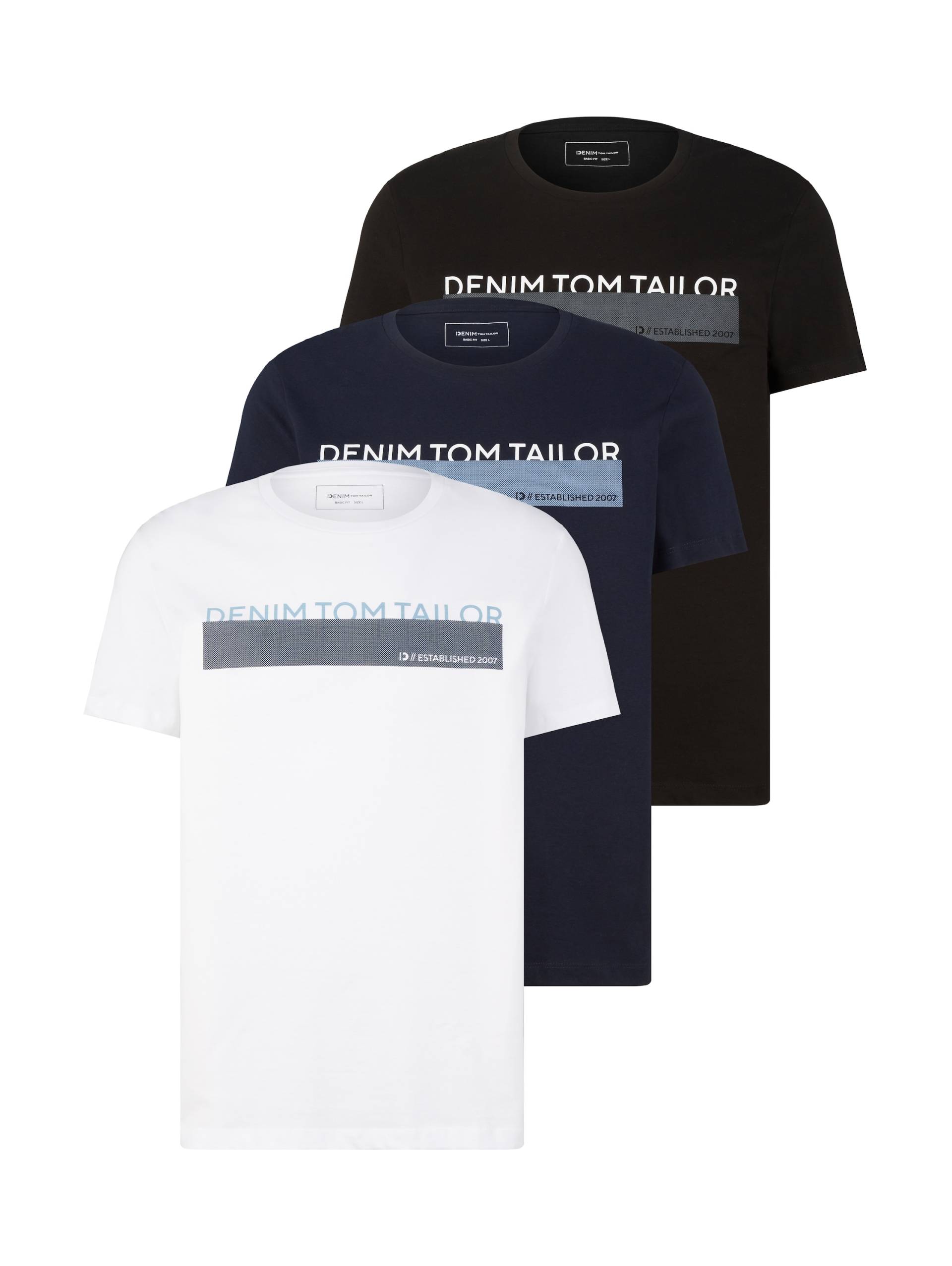 TOM TAILOR Denim T-Shirt, (Packung, 3 tlg.) von Tom Tailor Denim