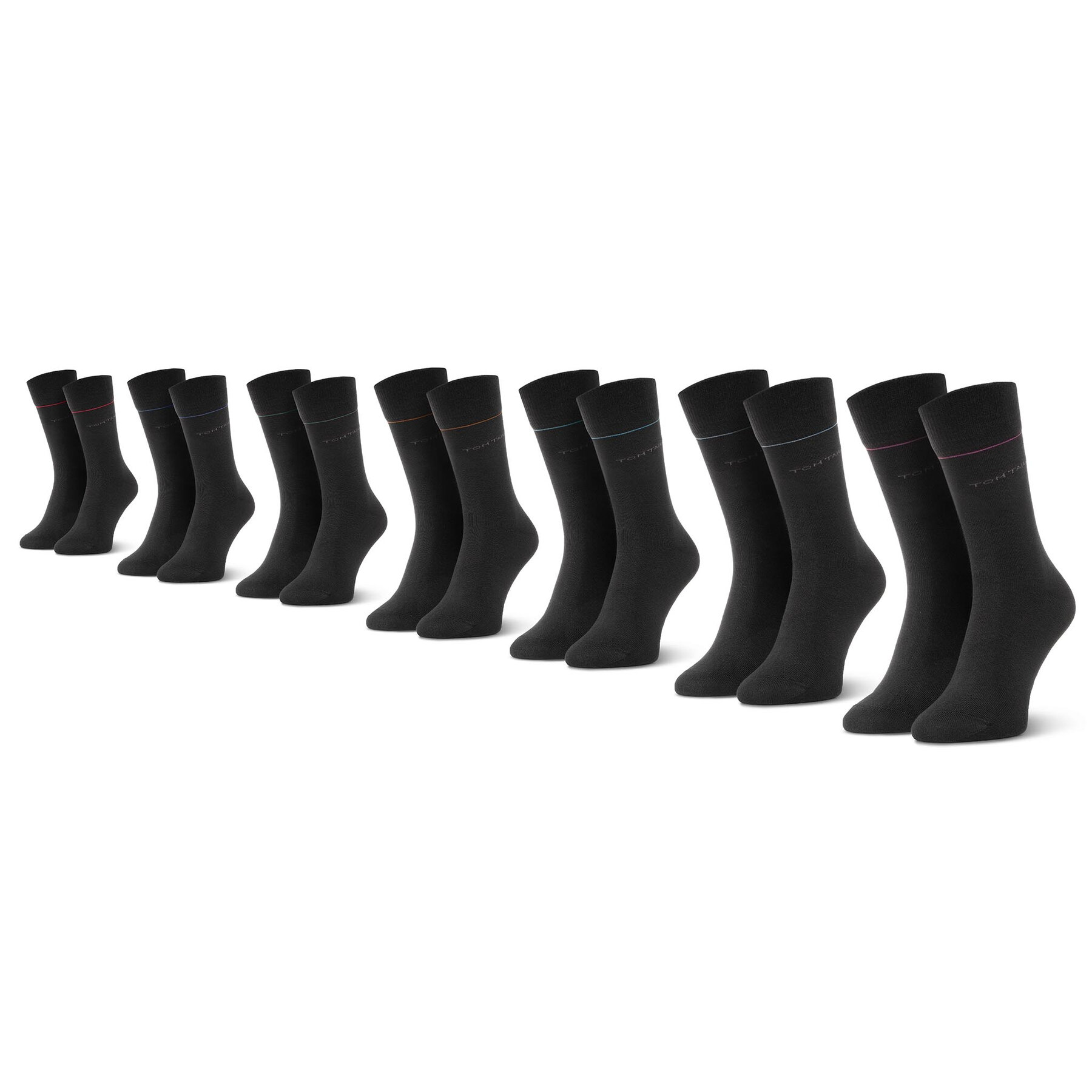 7er-Set hohe Unisex-Socken Tom Tailor 9997 Black 610 von Tom Tailor