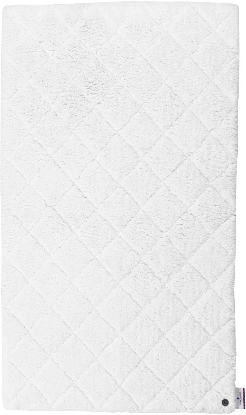 TOM TAILOR HOME Badematte »Cotton Diamond«, rutschhemmend beschichtet, fussbodenheizungsgeeignet-strapazierfähig, Uni Farben, Pastell Farben, Rauten, reine Baumwolle, weich & kuschelig von TOM TAILOR HOME