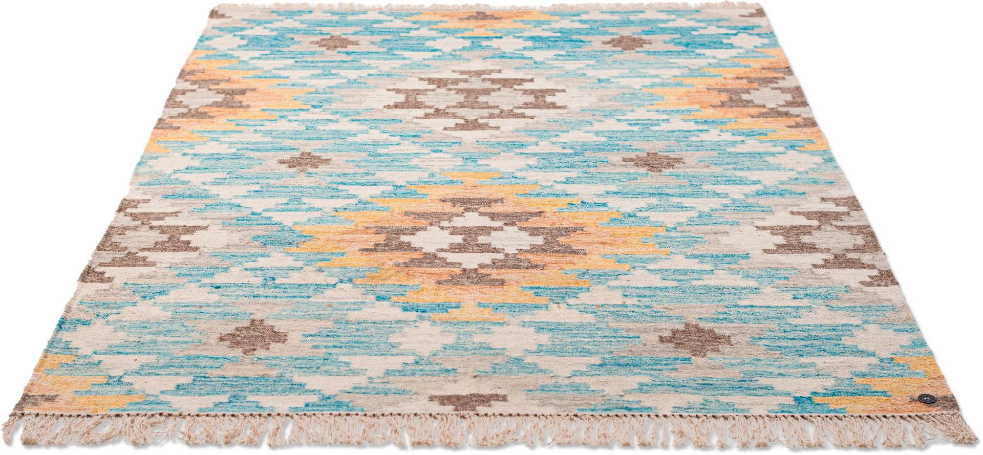 TOM TAILOR HOME Teppich »Check Kelim«, rechteckig, handgewebt, mit Fransen, Boho-Style von TOM TAILOR HOME